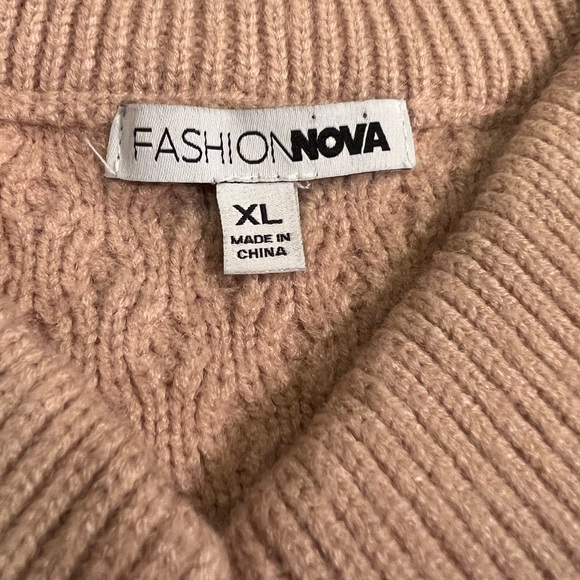 Fashion Nova Blush Pink Knit Sweater - Picture 3 of 9